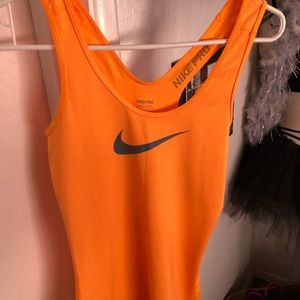 neon orange nike tank
